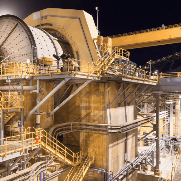 Industrial mining processing plant used in large-scale mining operations