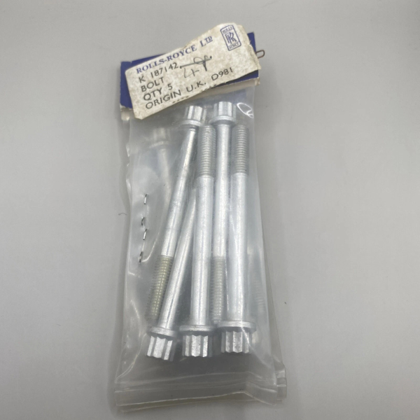 K187142 Rolls-Royce Bolt NOS Quantity 10 Rolls-Royce bolt K187142 NOS