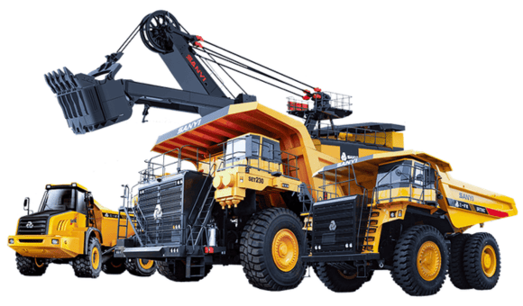 Heavy loader machine working at mining site – mining equipment supplied by Exominn