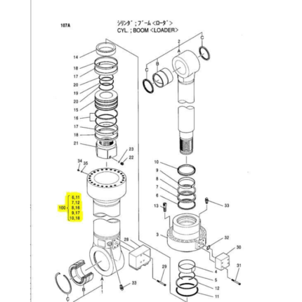 Hitachi seal kit 4411618 4660834 YA00102947 for mining equipment