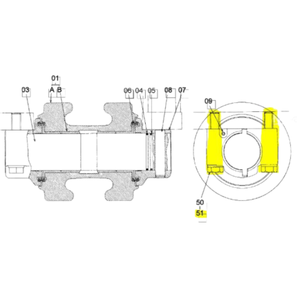 Hitachi 4184861 bolt for EX3500 EX3600 mining equipment heavy duty use